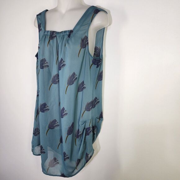 Cabi Womens Top Size Medium Tulip Tunic Back Tie Blouse Sleeveless Pullover 984 - Picture 4 of 10